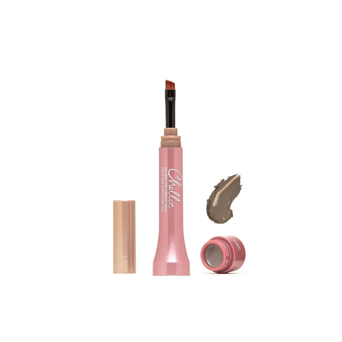 Chella Eyebrow Cream, Graceful Grey - Vegan, Cruelty Free, Paraben Free, Gluten Free Eyebrow Pomade