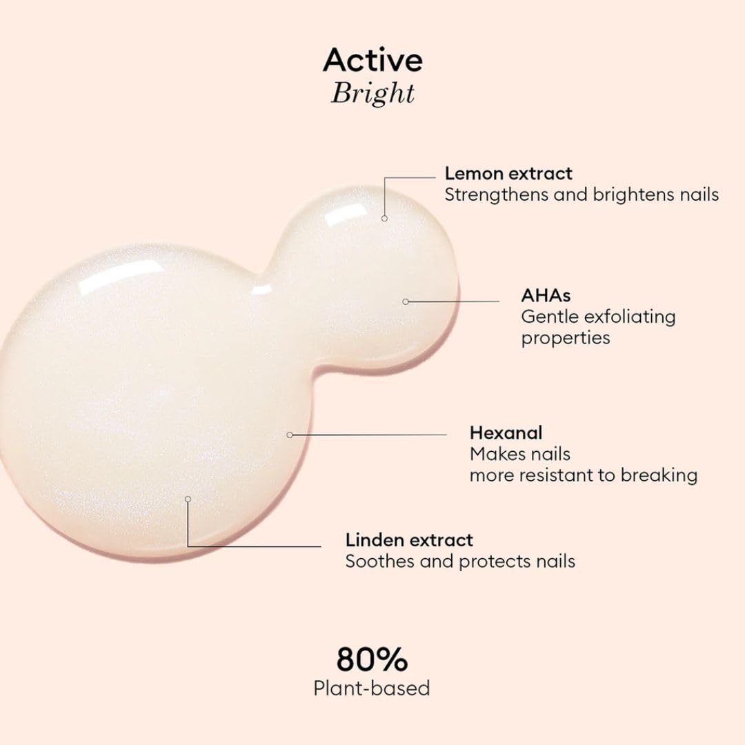 Manucurist Active Bright All in One Nail Perfector: Brightening Treatment Polish & Care - No Lamp