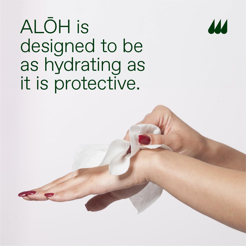 ALŌH Sweet Orange Bergamot + Aloe Sanitizing Hand Wipes - Clean Hands, Clear Mind - On The Go Hand