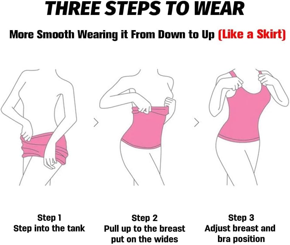 EUYZOU Women's Tummy Control Shapewear Tank Tops Seamless Square Neck Compression Tops Slimming