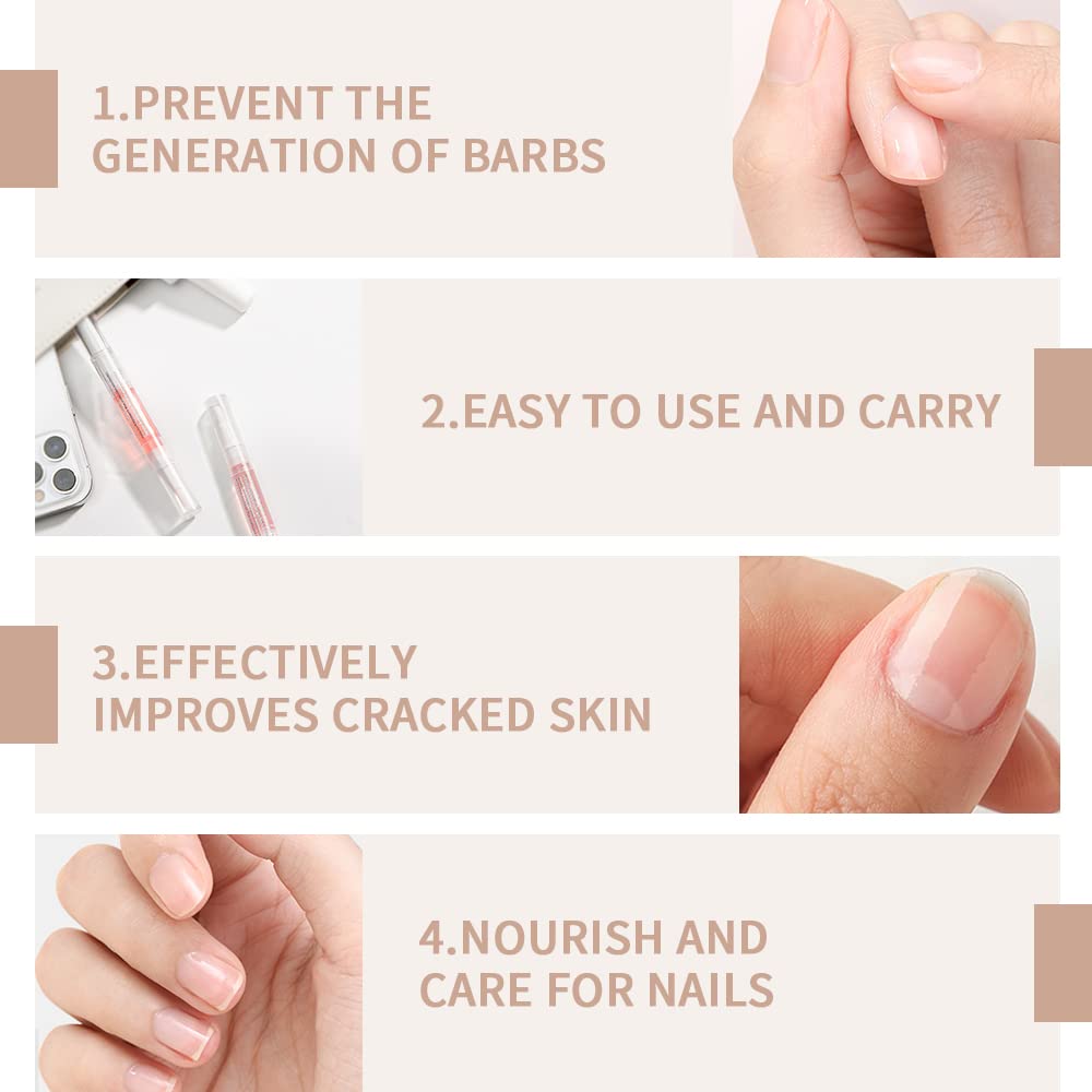 6Pcs Nail Cuticle Oils Nail Nutrition Oil Pen Nail Nourishment Pens 6 Smell Cuticle Revitalizer for