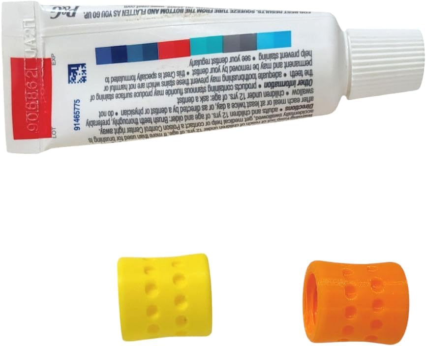 Travel-Size Toothpaste Refill Adapters & Squeezer Combo, 4PCS/Pack, Compatible with Colgate & Crest