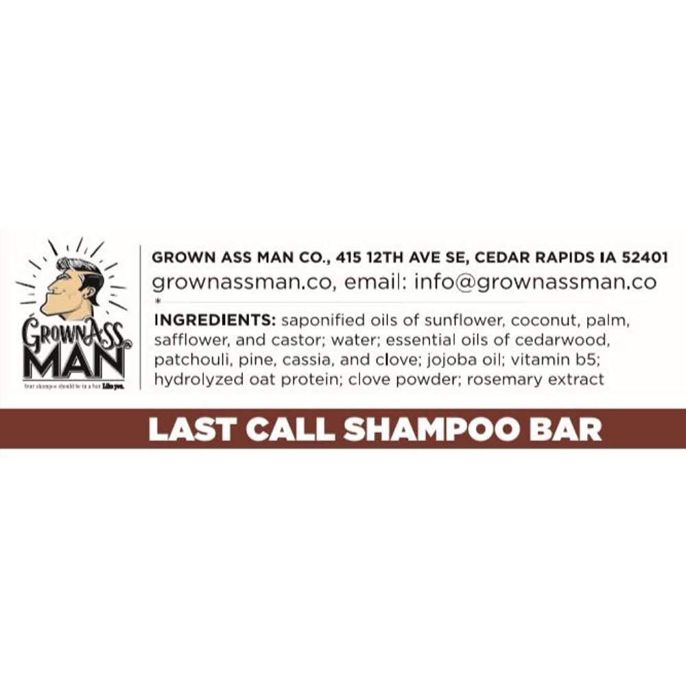 Solid Shampoo Bar Rich Lather 3 in 1: Hair, Beard & Body Wash - Plastic Free & Eco-Friendly