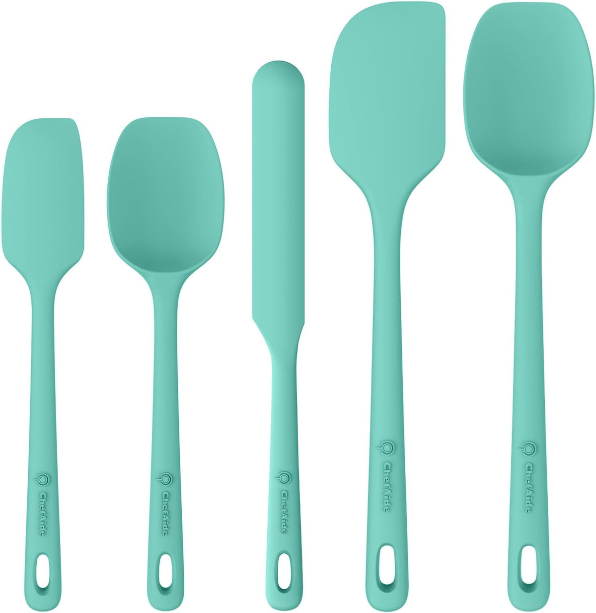 5 Pieces Silicone Spatula Set, Food Grade Rubber Spatula, Upgrade Strong Handle with Ergonomic