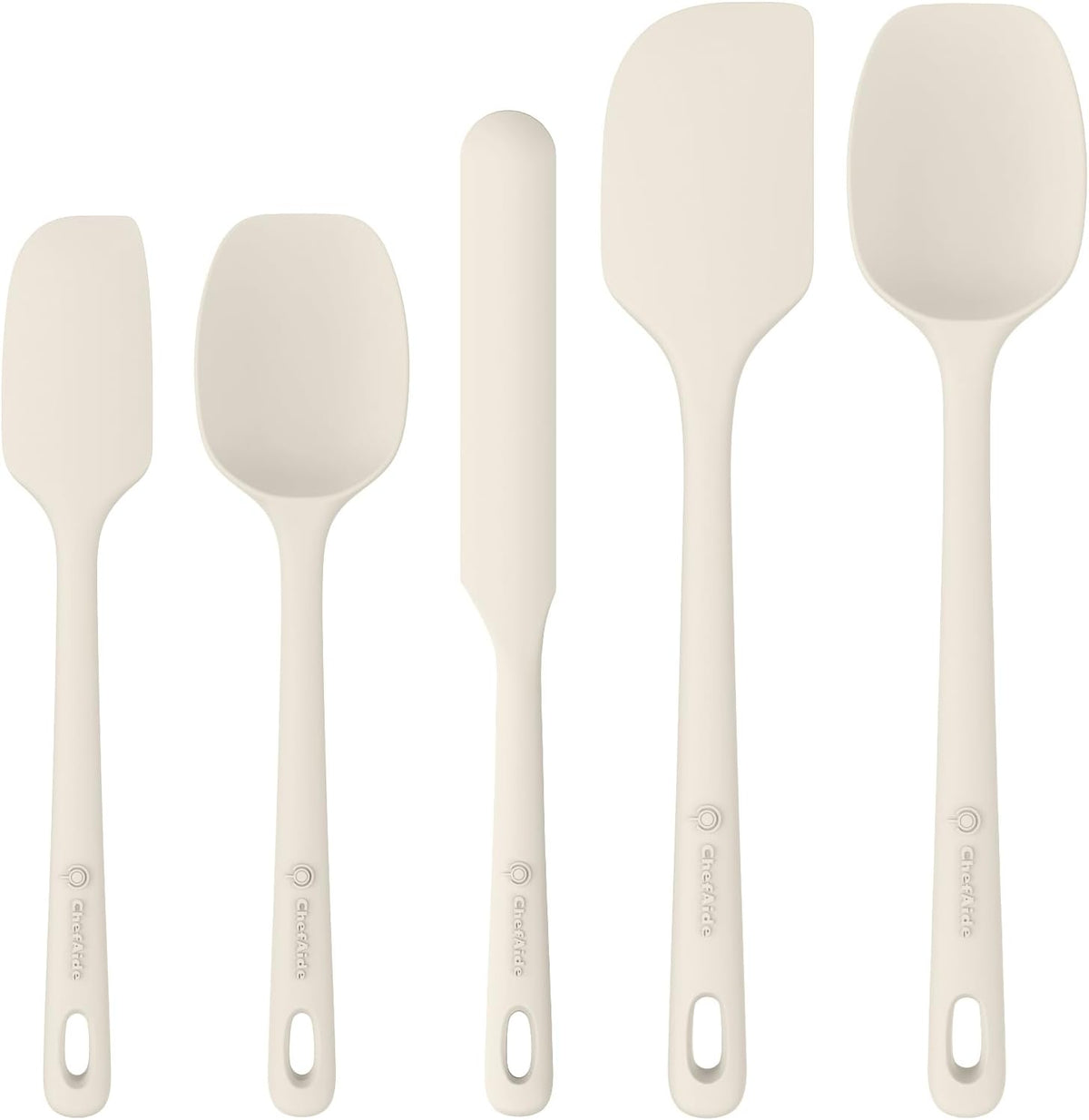 5 Pieces Silicone Spatula Set, Food Grade Rubber Spatula, Upgrade Strong Handle with Ergonomic