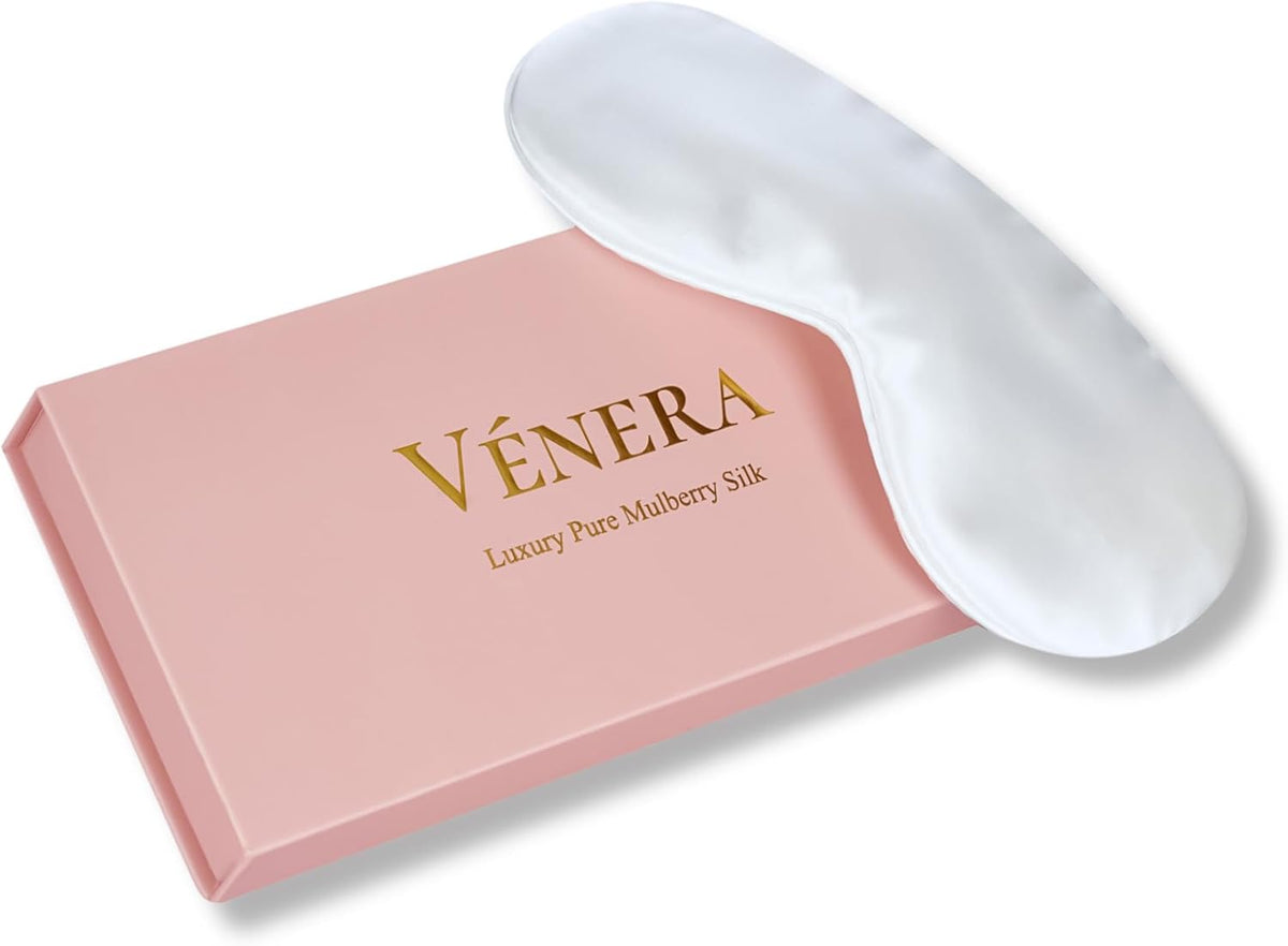 Silk Sleep Mask - 100% Pure 22 Momme Mulberry Silk Eye Sleeping Mask for Women and Men - Blackout