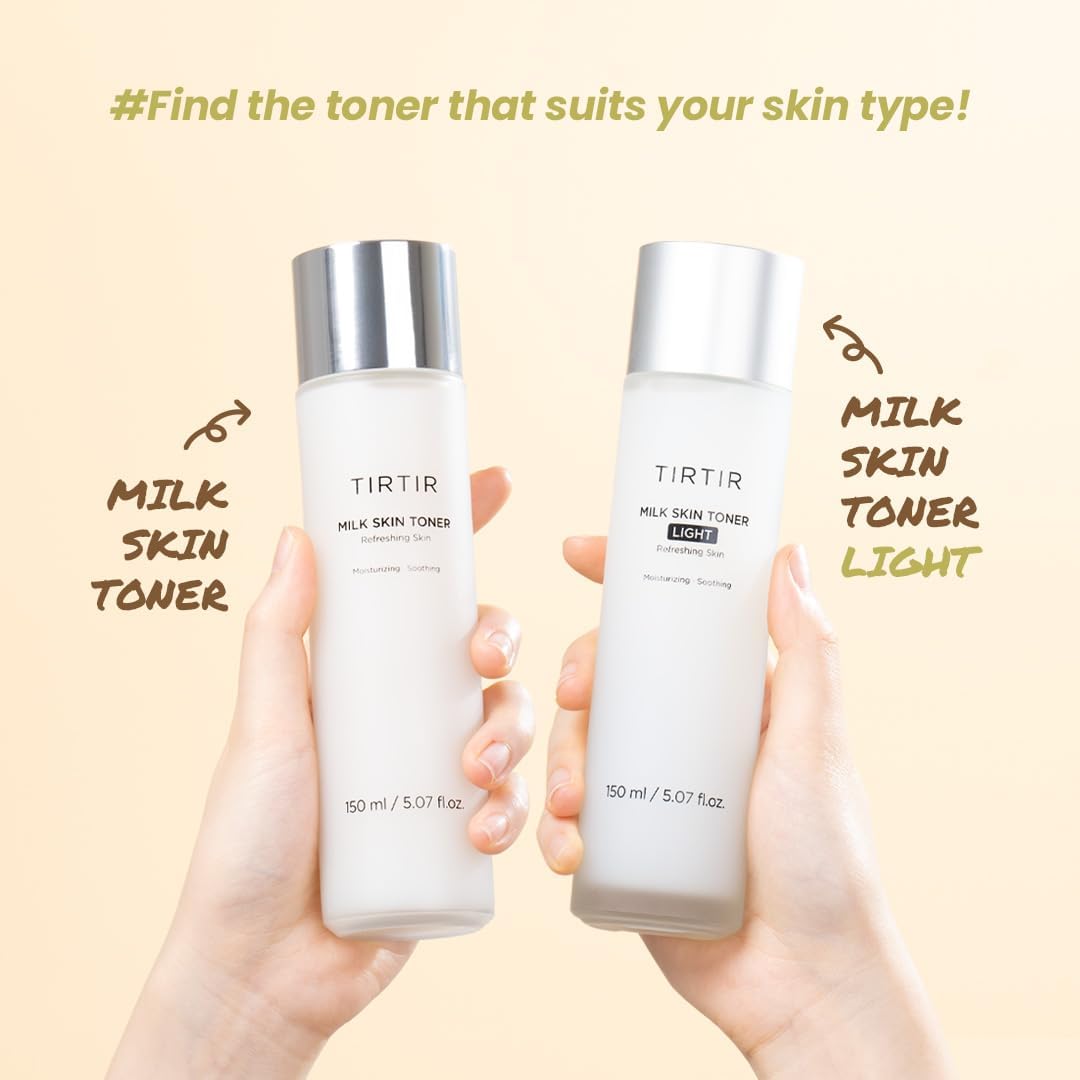 TIRTIR Milk Skin Rice Toner Light | Instant Hydration with 4% Niacinamide, Pantenol, Lightweight