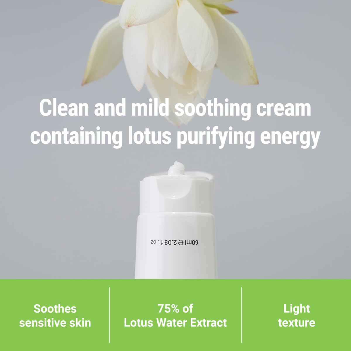 ROVECTIN Calming Lotus Water Cream - Lightweight Moisturizer Face Cream for Oily, Combination Skin