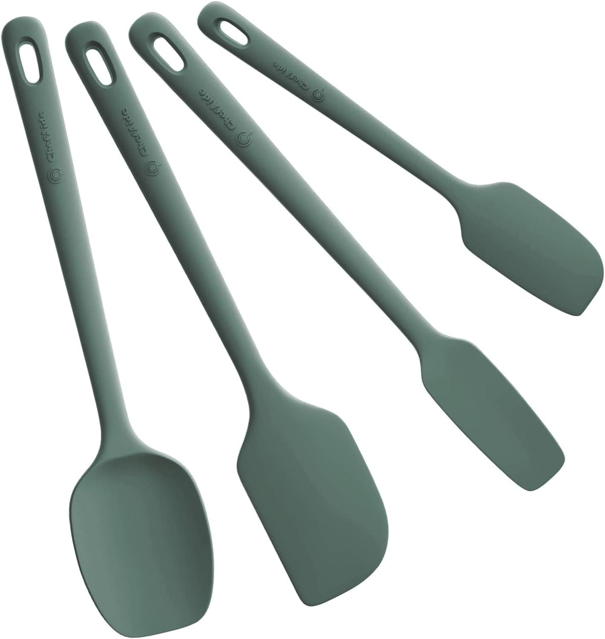 4 Pieces Silicone Spatula Set, Food Grade Rubber Spatula, Upgrade Strong Handle with Ergonomic