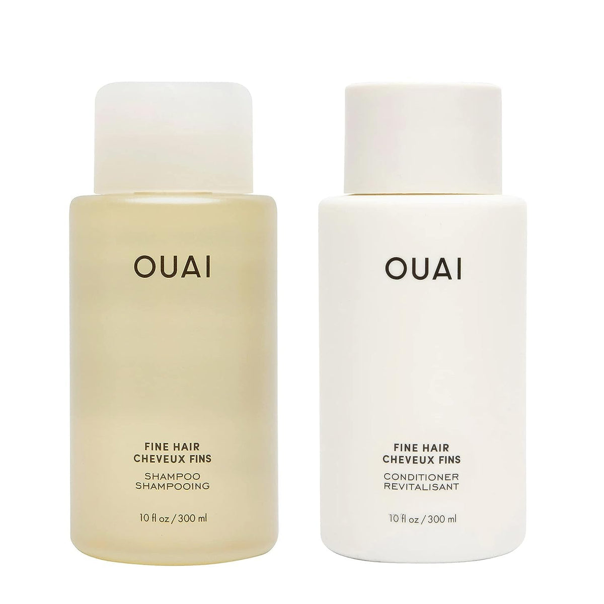 OUAI Fine Shampoo and Conditioner Set - Sulfate Free Shampoo and Conditioner for Fine Hair - Made