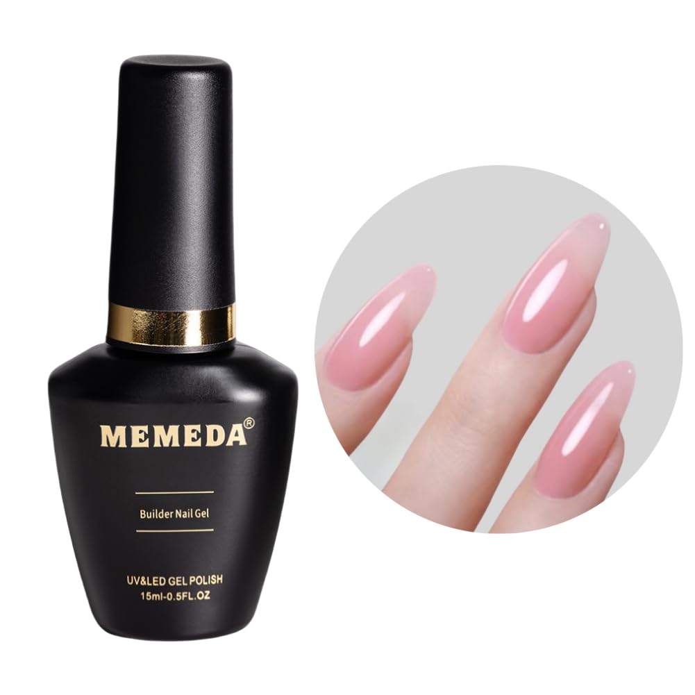 Builder Gel For Nails, Milky White Gel Polish Rubber Base For Nail Thickening Strengthener