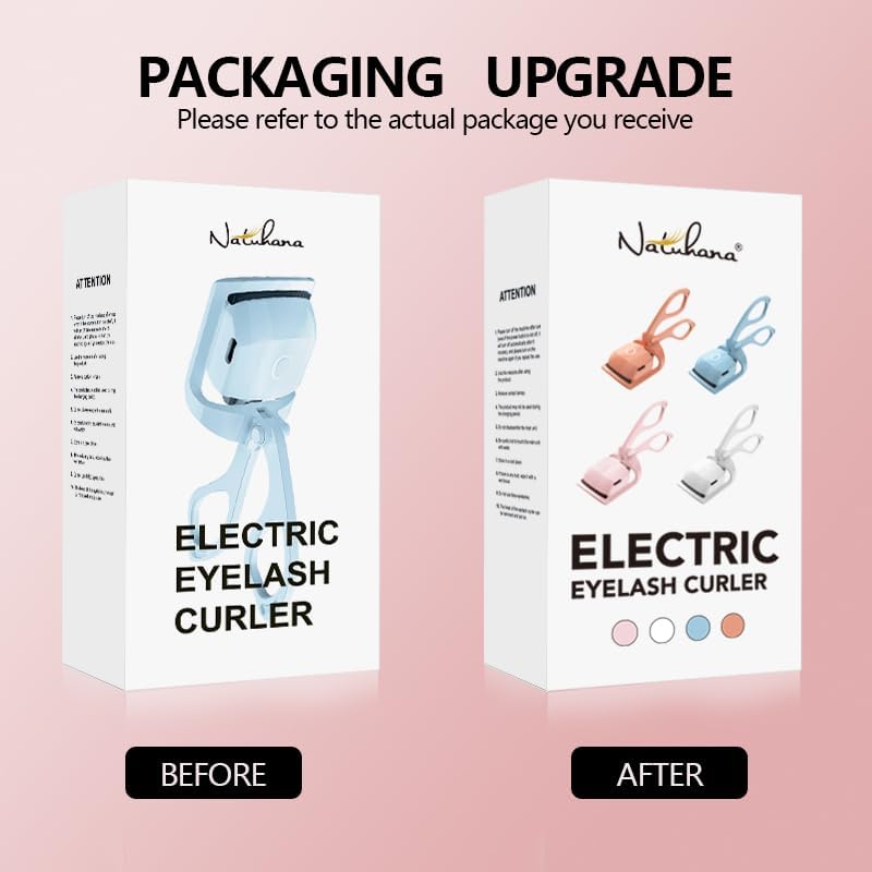 Heated Eyelash Curler with USB,Fast Heat up & 24H Long-Lasting,Rechargeable Electric Lash