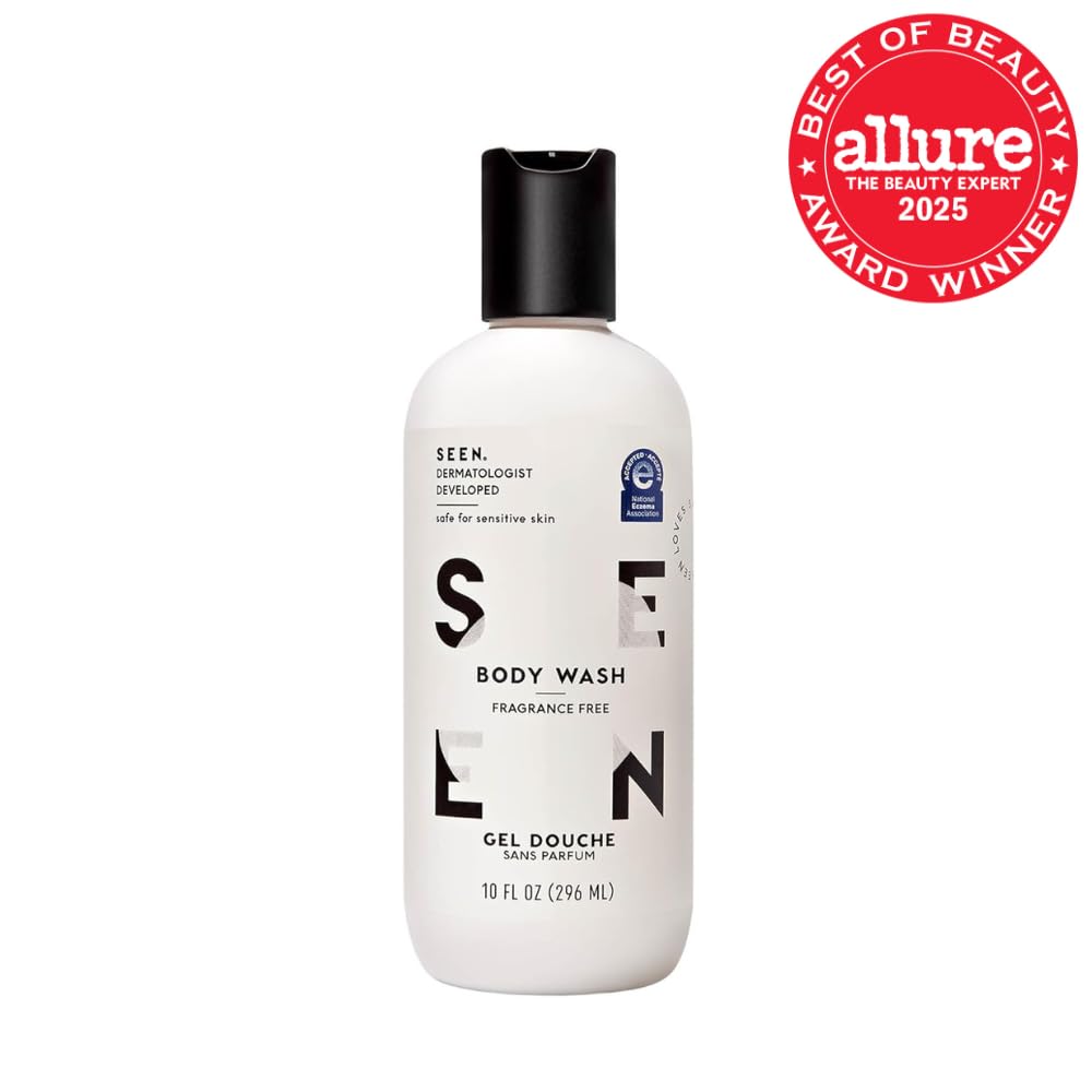 SEEN Body Wash, Fragrance Free - Non-Comedogenic & Non-Irritating Body Wash