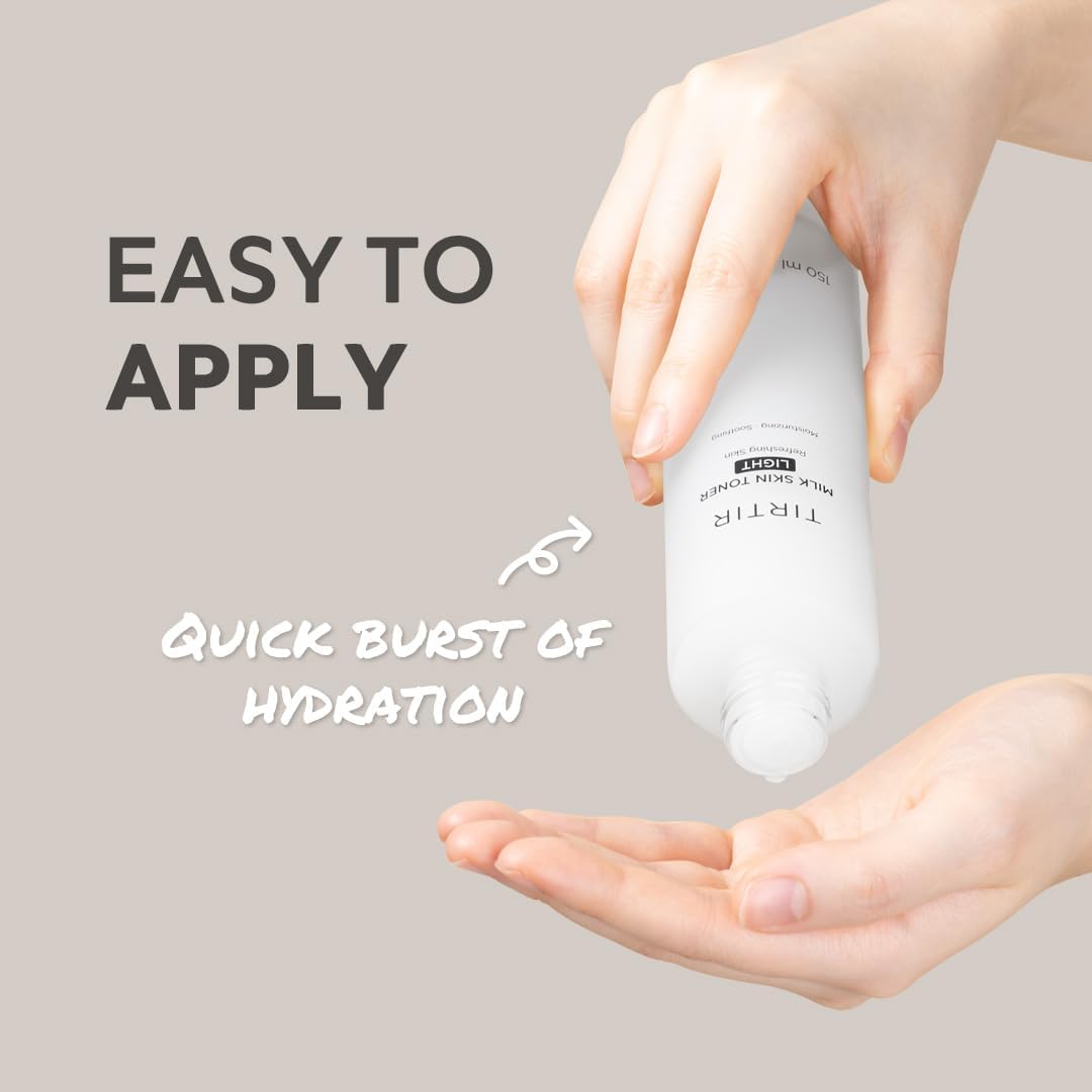 TIRTIR Milk Skin Toner Light | Instant Hydration with 4% Niacinamide, Pore-Tightening, Vegan Toner