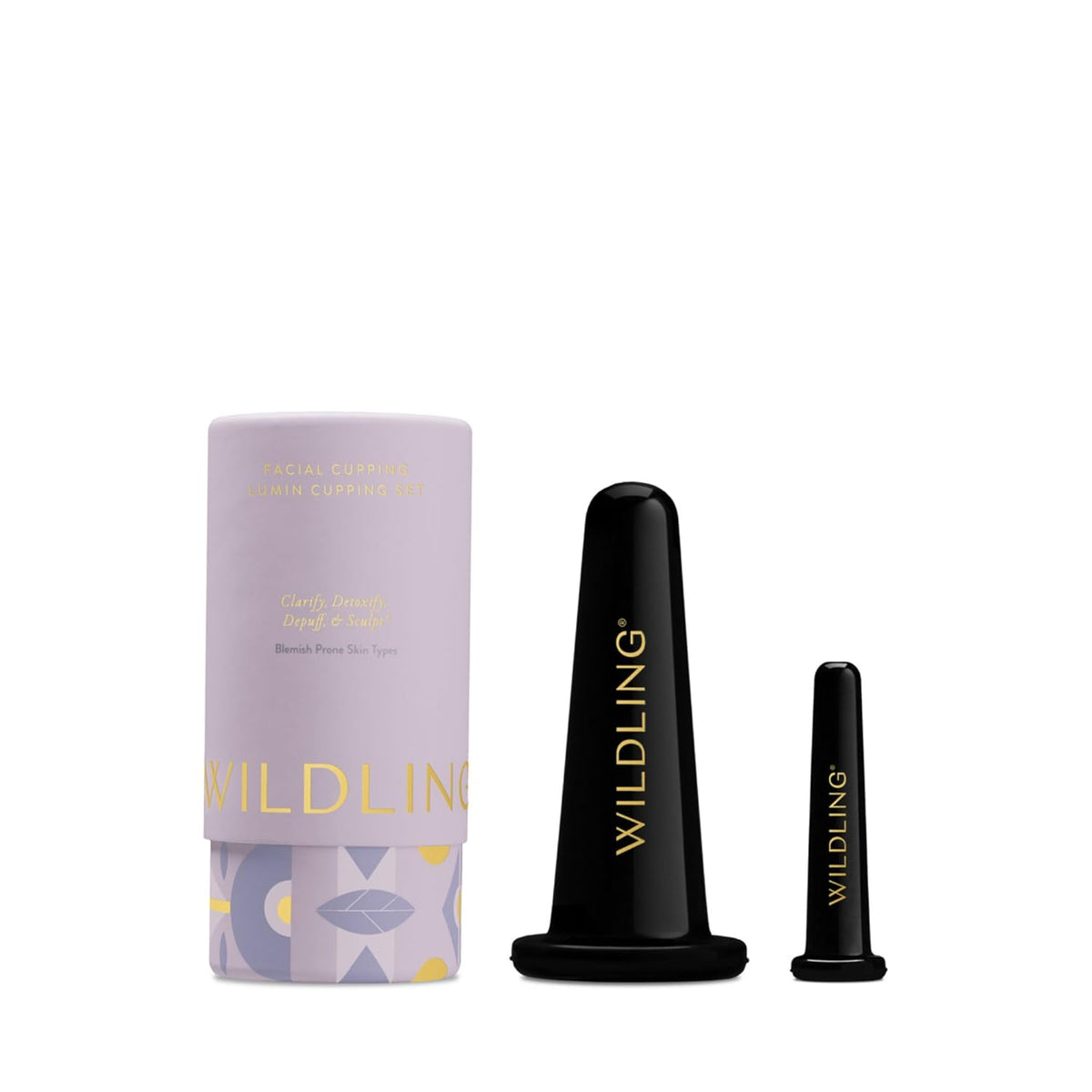 WILDLING Lumin Cupping Set I Facial Cupping Tools to Decrease Puffiness, Increase Collagen