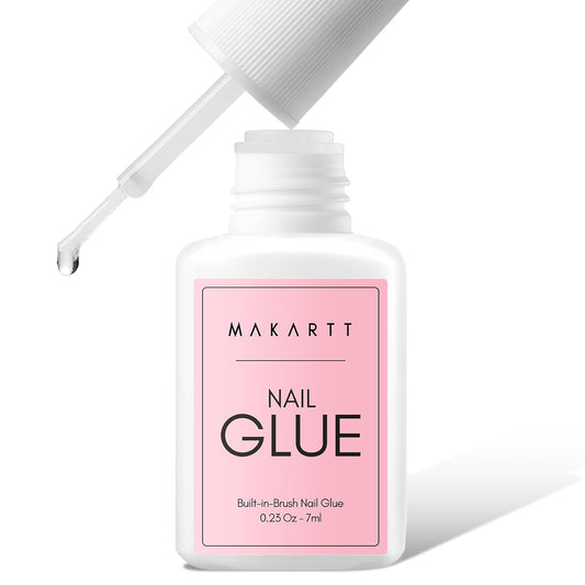 Makartt Super Strong Nail Glue for Press ons: Acrylic Nail Tips-Fake Nails-Salon Quality, Brush On