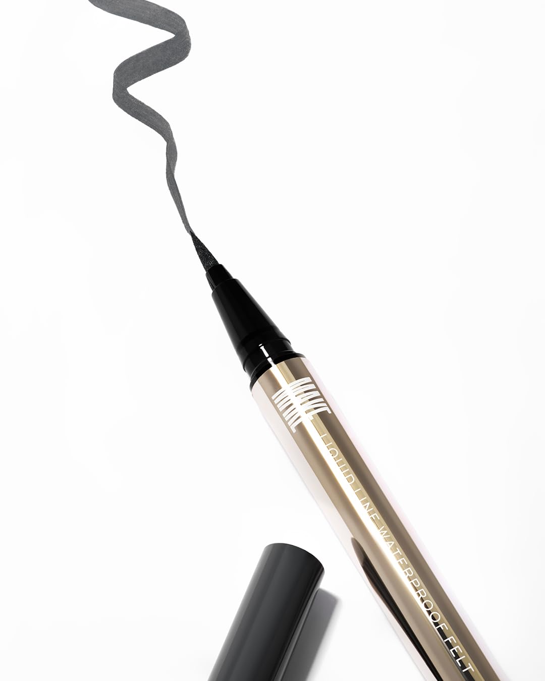 MAKE Beauty Liquid Line Waterproof Liquid Eyeliner Pen. Smudge-Proof Felt Tip for Precise
