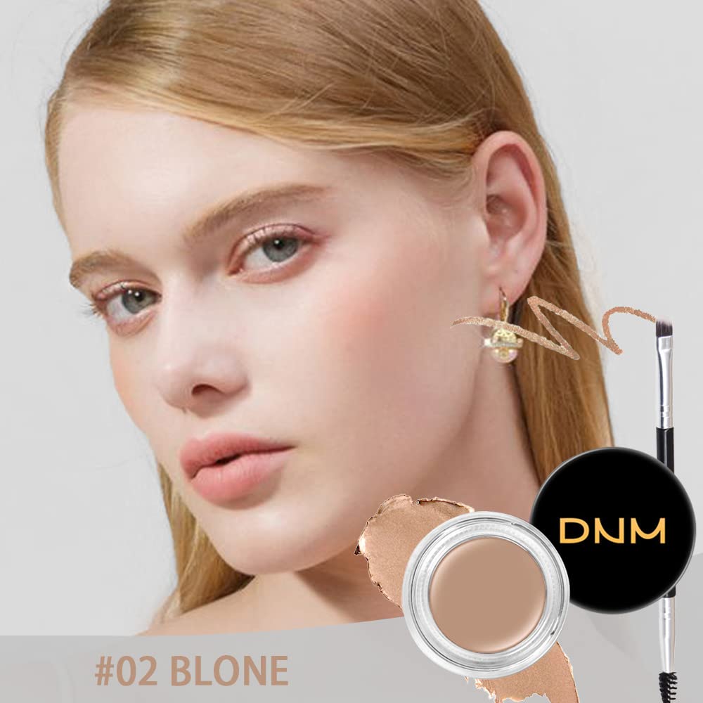 evpct Blonde Eyebrow Powder Pomade Gel Shaper Makeup Kit with Dual-ended Brush, Eyebrow Stencils