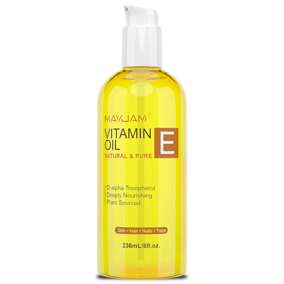 Organic Vitamin E Oil 50,000 IU for Skin, Pure & Natural Vitamine oils for Scars Hair, Face, Nail