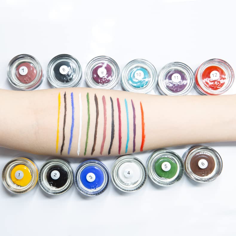 Erinde Waterproof Gel Eyeliner, Cream Eyeliner Gel Pot, High-Intensity Pigments Long Lasting