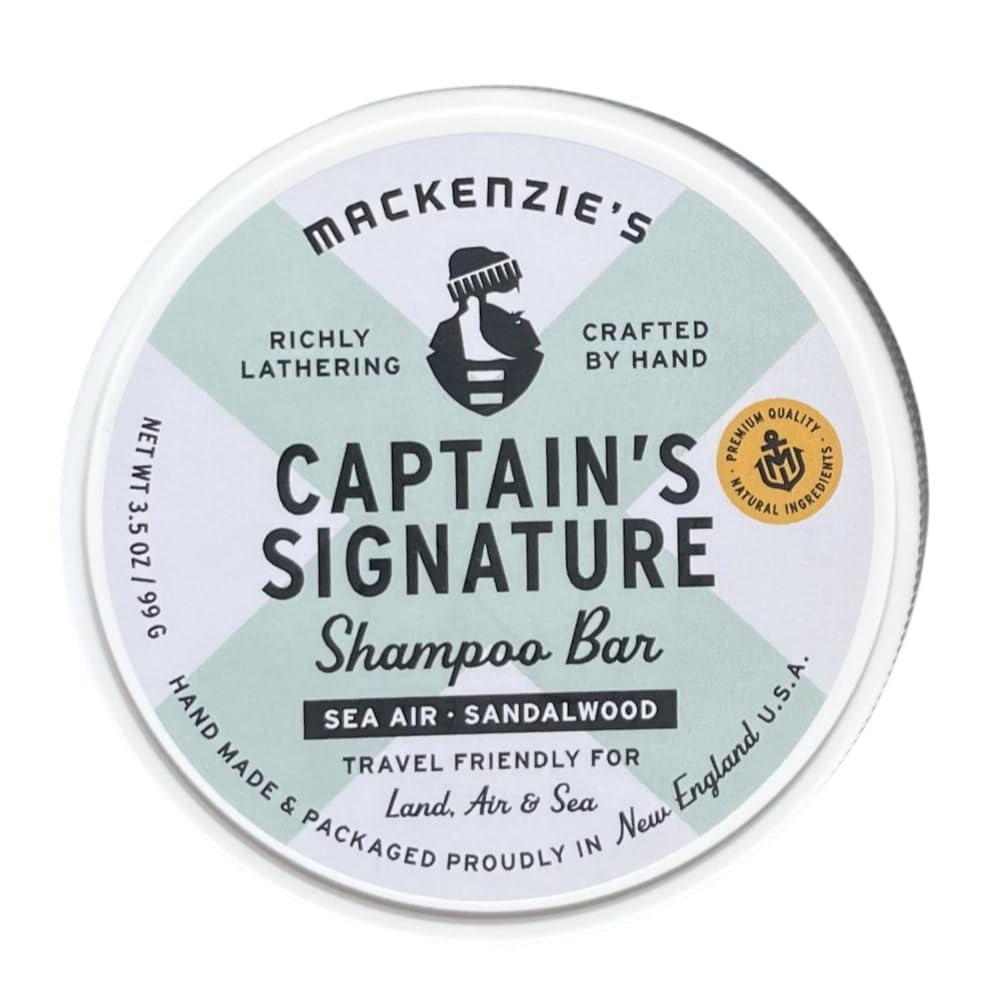 MACKENZIE'S Captain's Signature Shampoo Bar - Gifts for Fishermen - Gifts for Men - Deep Cleaning