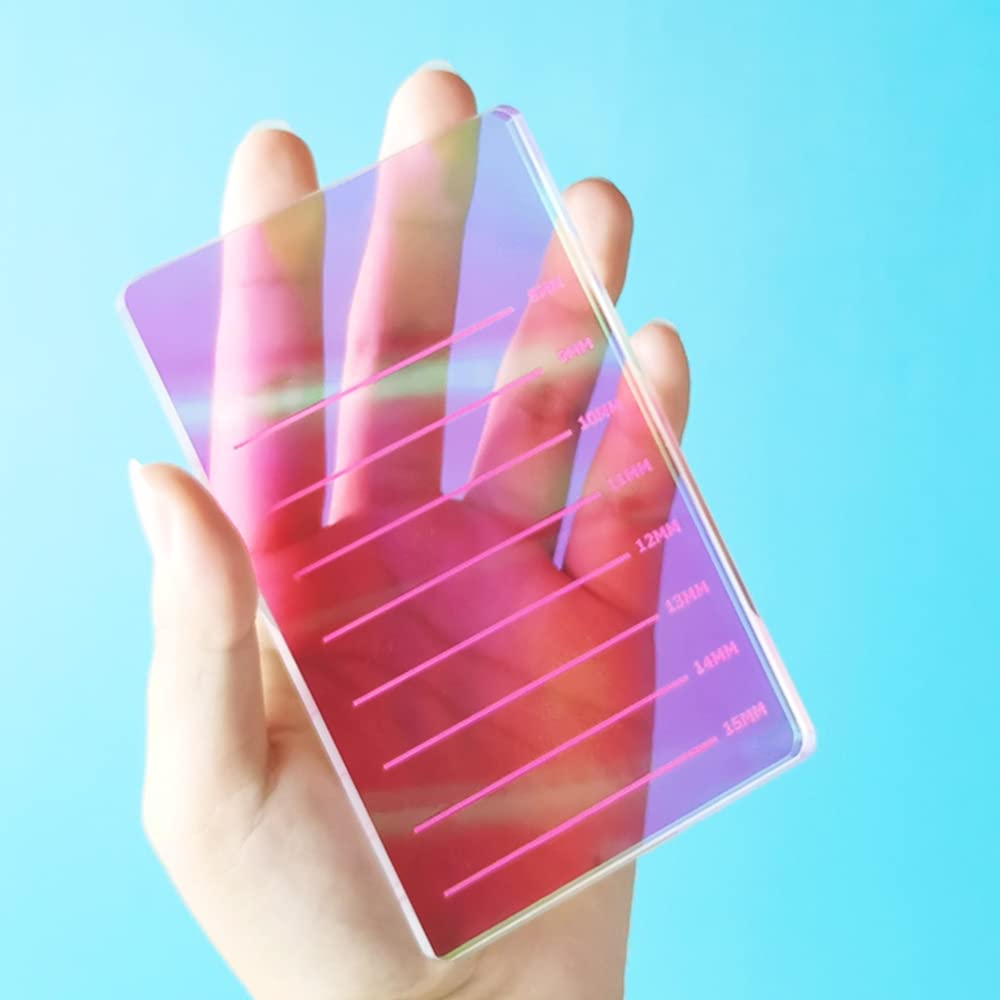Grafting False Eyelash Acrylic Extension Pallet, Eyelash Extension Glue Tweezers Plate Pad Makeup
