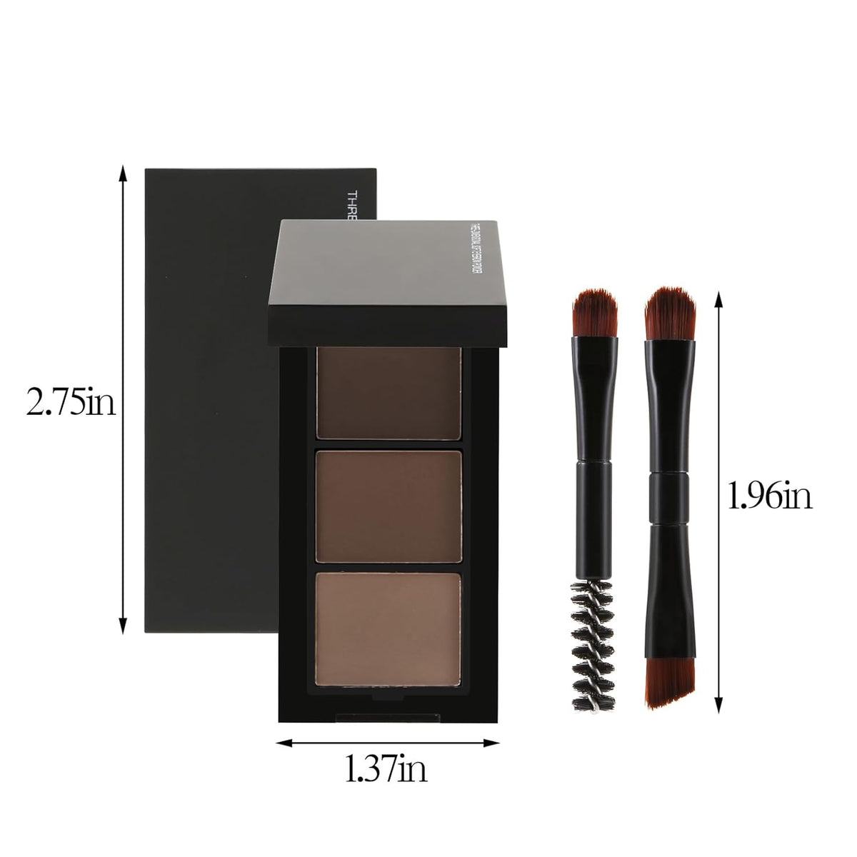 3 Colors Eyebrow Makeup Kit, Professional Brow Contour Palette, Waterproof Long-lasting Eyebrow