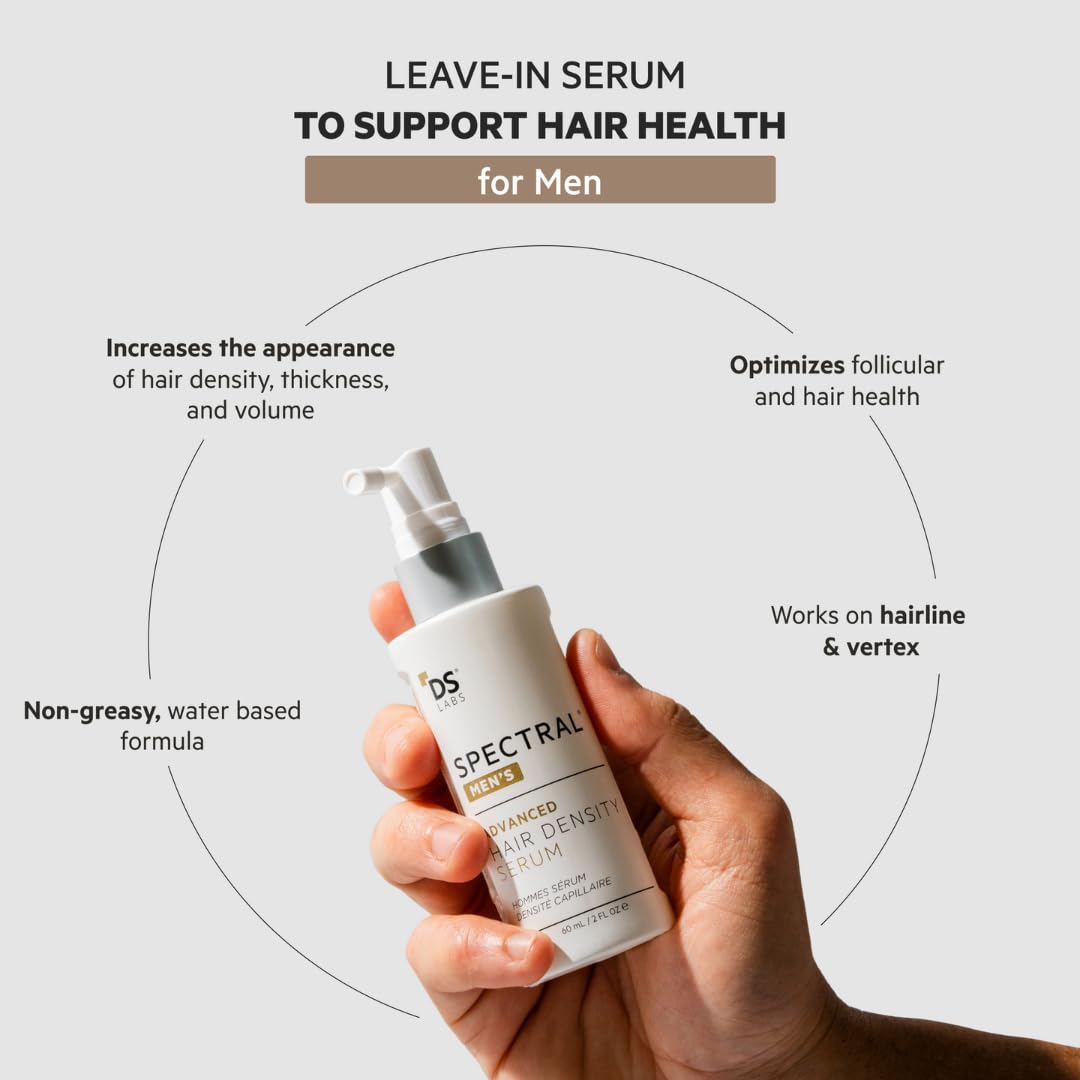 DS Labs Spectral Men’s Hair Density Serum (formerly Spectral.DNC-N), 60mL - Lightweight Leave-In