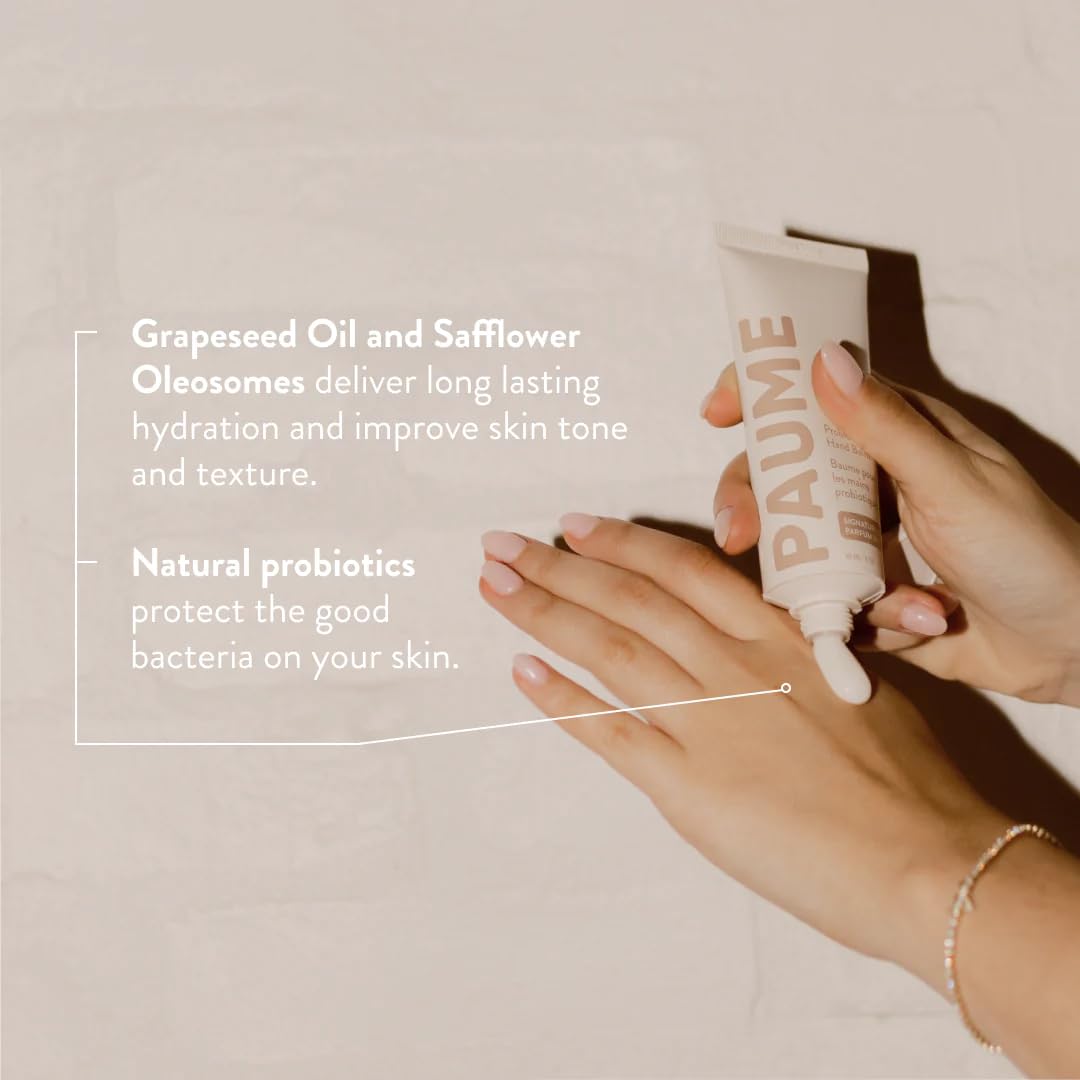 PAUME Probiotic Hand Balm, Non-Greasy, Fast Absorbing, Long Lasting Hydration, Hand Moisturizer for