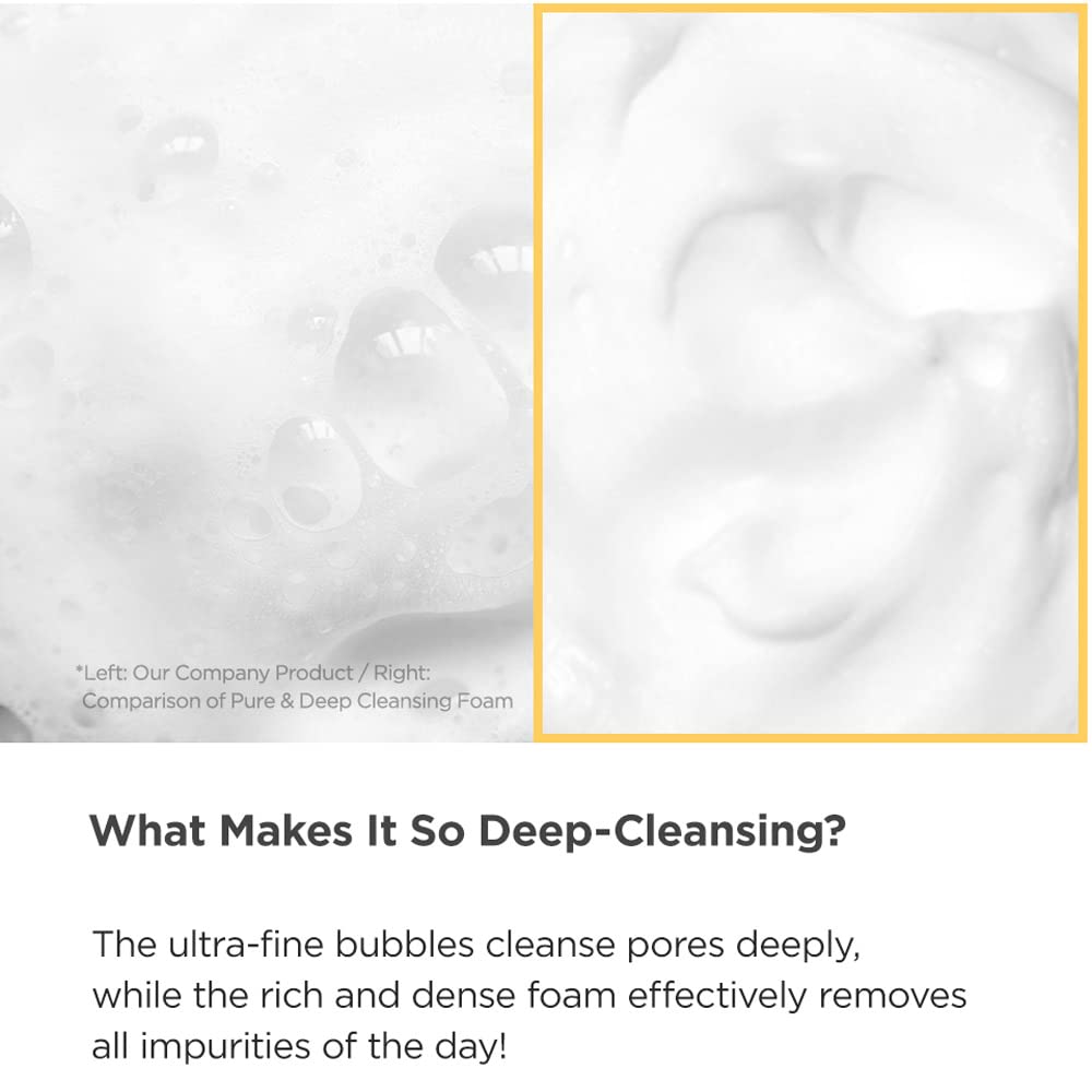 manyo Pure & Deep Cleansing Foam | Gentle Face Wash with Natural Ingredients | Removes Impurities &