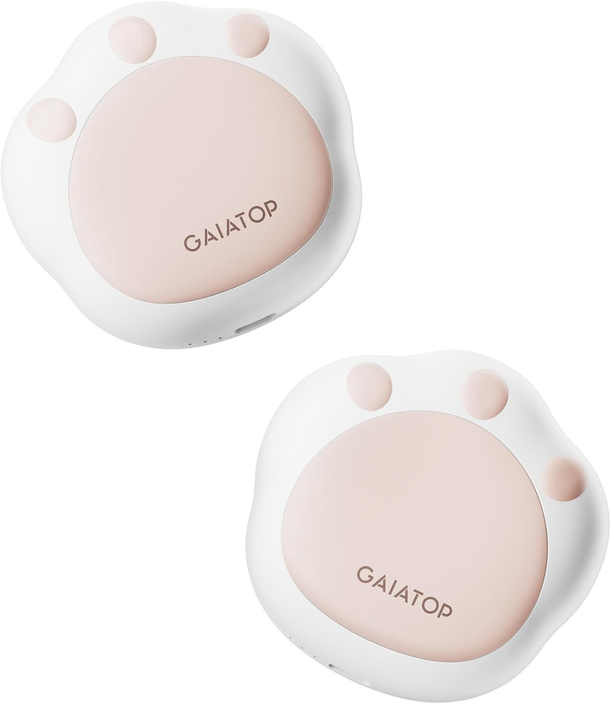 Gaiatop Hand Warmers Rechargeable, 2 Pack Cute Cat Paw Design 3 Levels Magnetic Electric Pocket