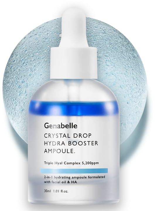 Crystal Drop Hydra Booster Ampoule – Hydrating Serum with Hyaluronic Acid, Panthenol & Jojoba Oil