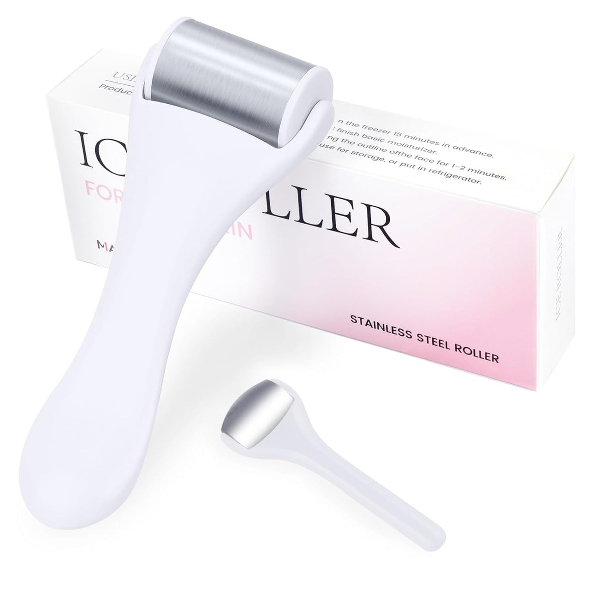 MAANGE Ice Roller For Face & Eye Roller for Puffiness,Stainless Steel Facial Roller Ice Face Roller