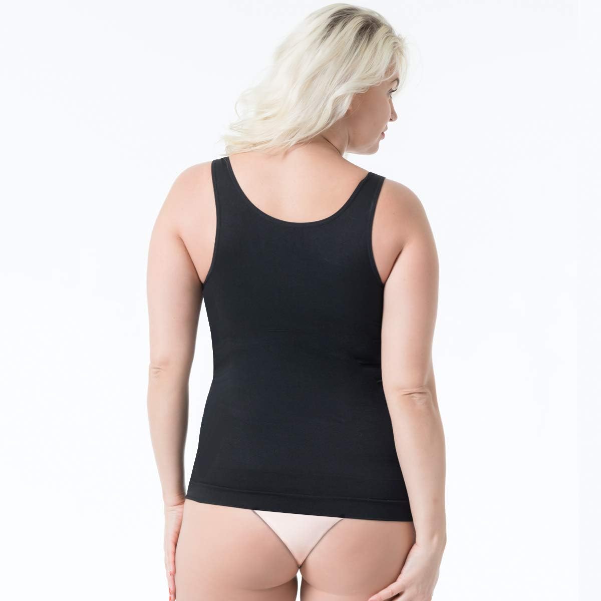 EUYZOU Women's Underbust Shapewear Tank Tops - Seamless Tummy Control Compression Camisole Tops