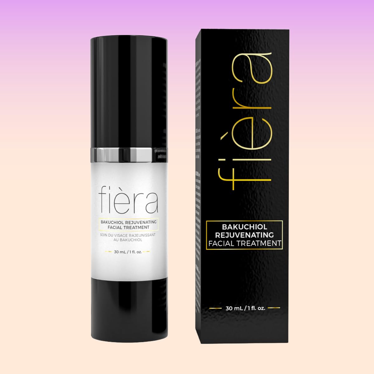 Fièra Bakuchiol Rejuvenating Facial Treatment - Retinol-Alternative for Mature Skin - Corrects and