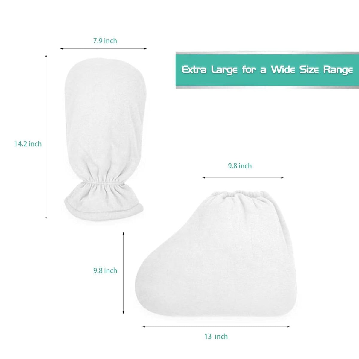 Paraffin Wax Bath Terry Cloth Gloves & Foot Liners, Paraffin Wax Machine Heated SPA Mittens Foot