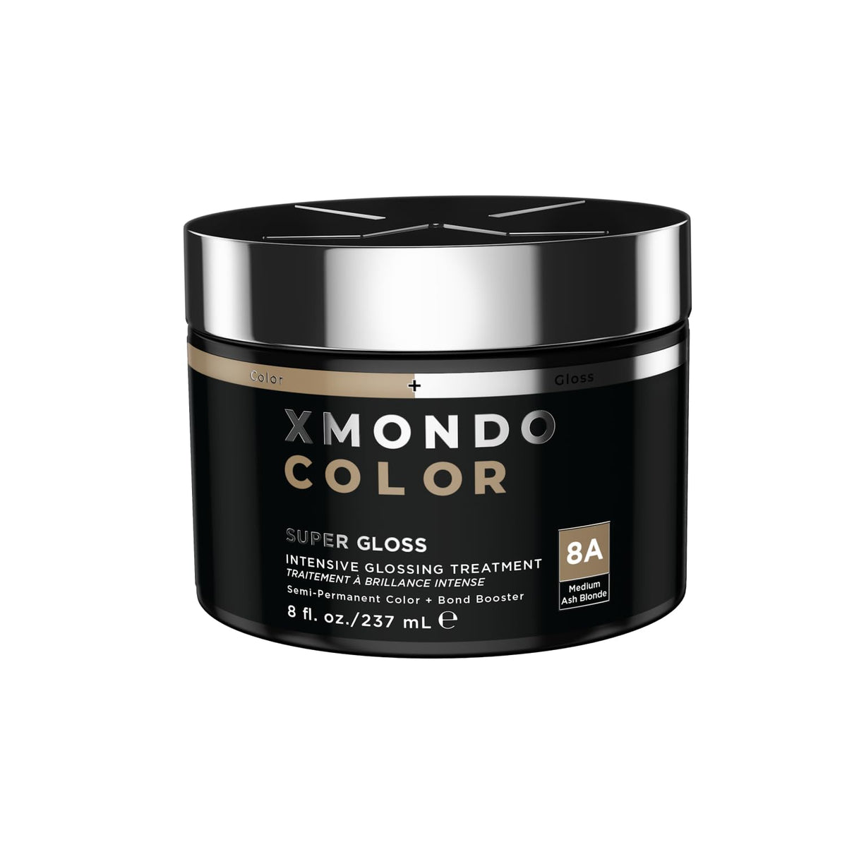 XMONDO Color Ash Blonde Color Depositing Mask & Semi-Permanent Hair Dye Super Gloss Infused with