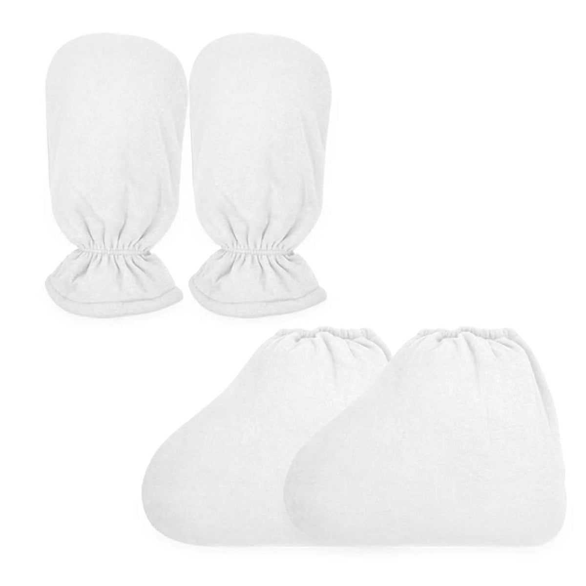 Paraffin Wax Bath Terry Cloth Gloves & Foot Liners, Paraffin Wax Machine Heated SPA Mittens Foot