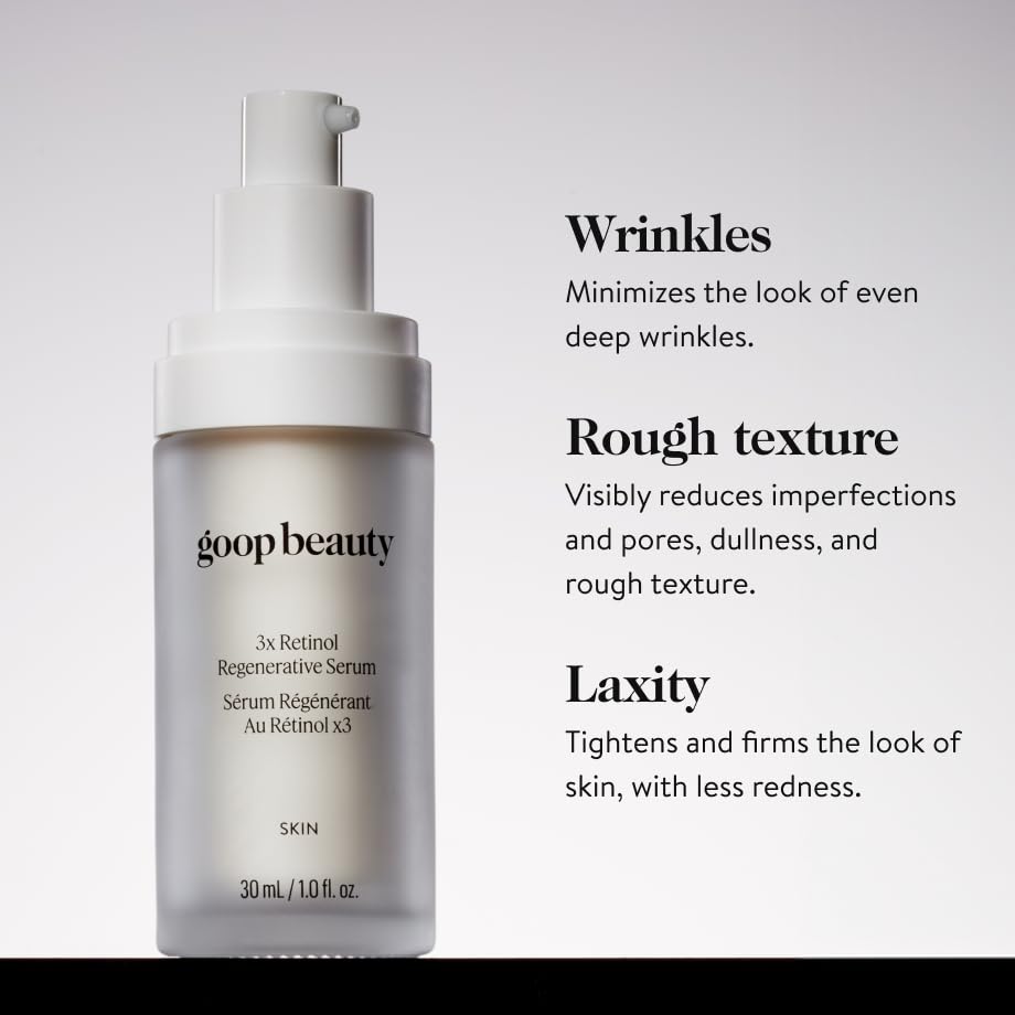 goop Beauty 3x Retinol Regenerative Serum | Face Serum to Reduce the Look of Deep Wrinkles, Pores