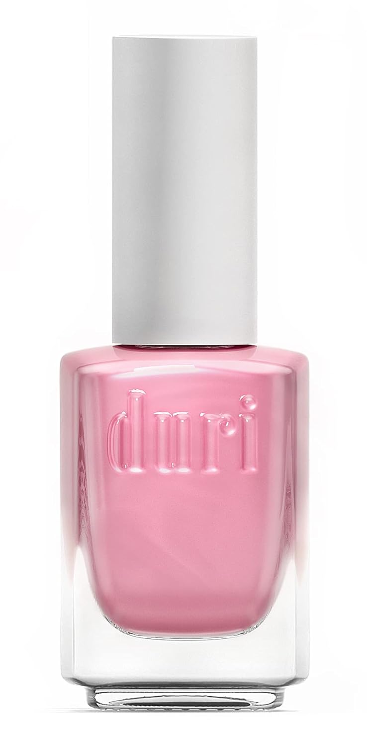 duri Nail Polish 30 Pearl Pink, Light Metallic Pink Color, Full Coverage, Fast drying, Long