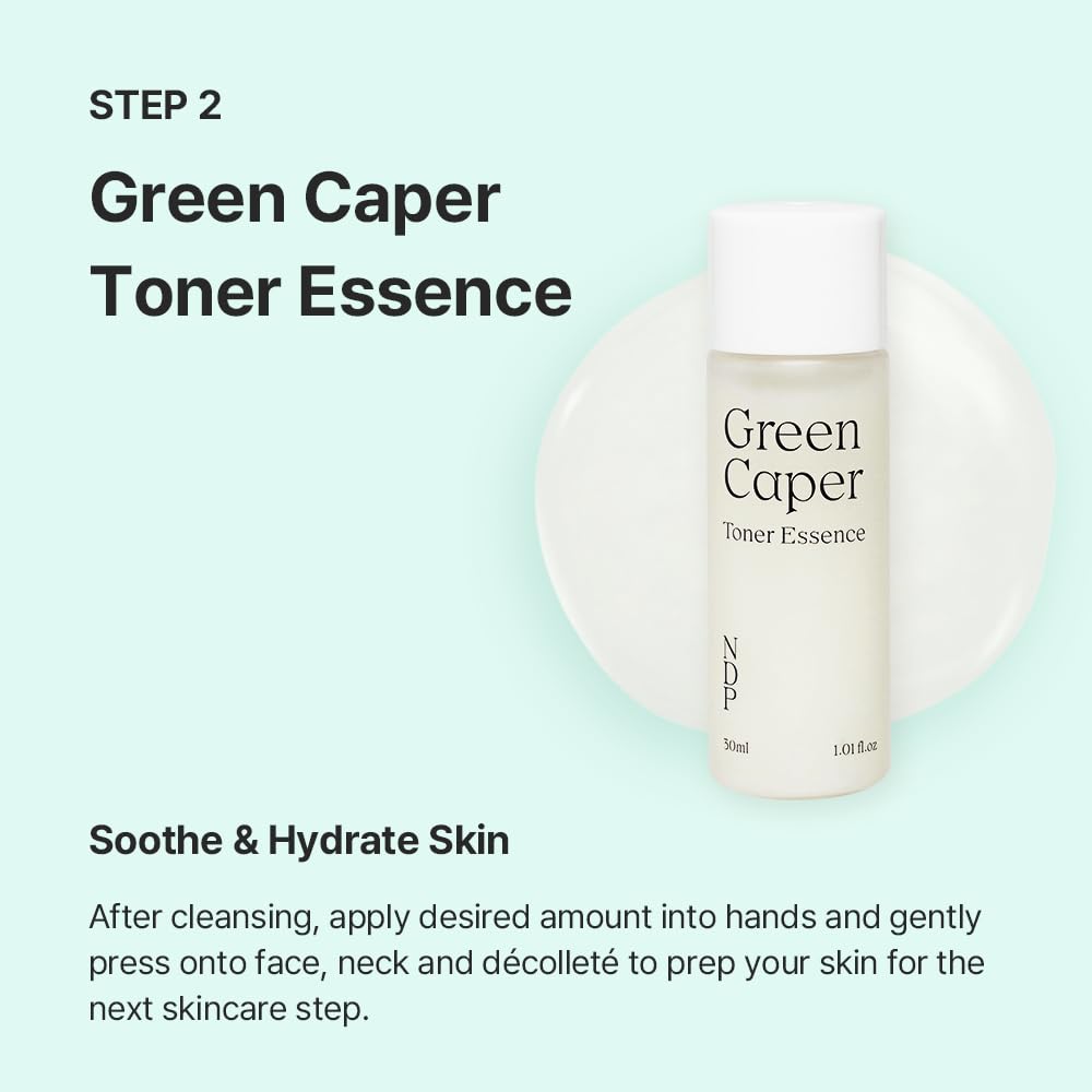 Travel Kit - Mini Travel Size Skincare Essentials - Moringa Hemp Gel Cleanser, Green Caper Toner