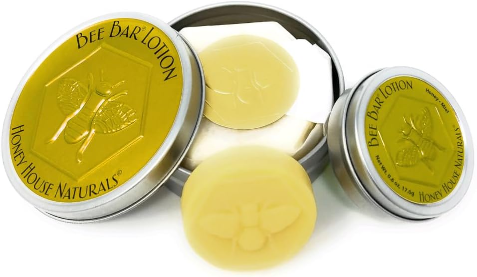 Honey House Naturals Bee Bar Duo – Vanilla - Small .6 Ounce and Large 2 Ounce– All Natural Ultra