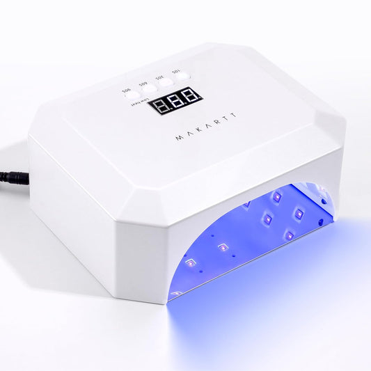 Makartt UV Nail Lamp: LED Light for Gel Polish 36W Nails Curing Dryer with 4 Timer Setting Display