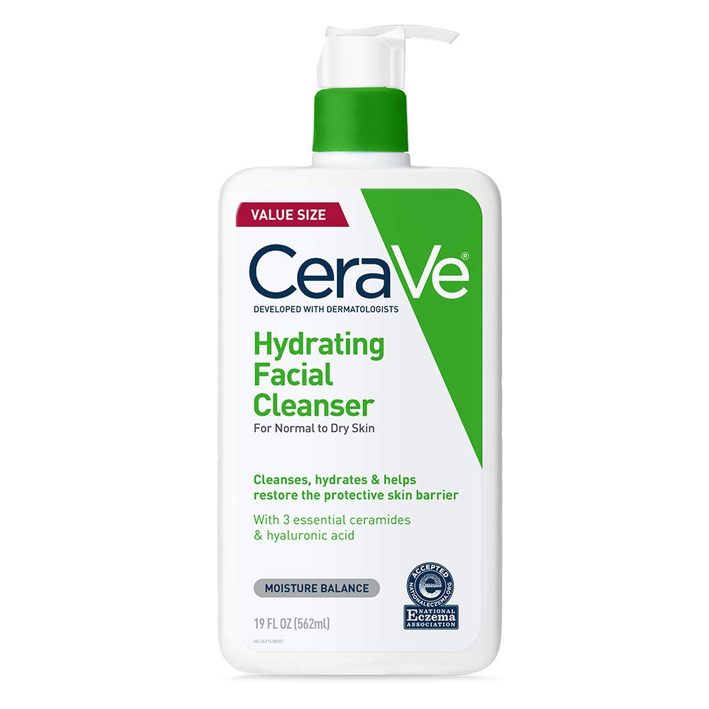 CeraVe Hydrating Facial Cleanser, Moisturizing Face Wash For Dry Skin, Hyaluronic Acid + Ceramides