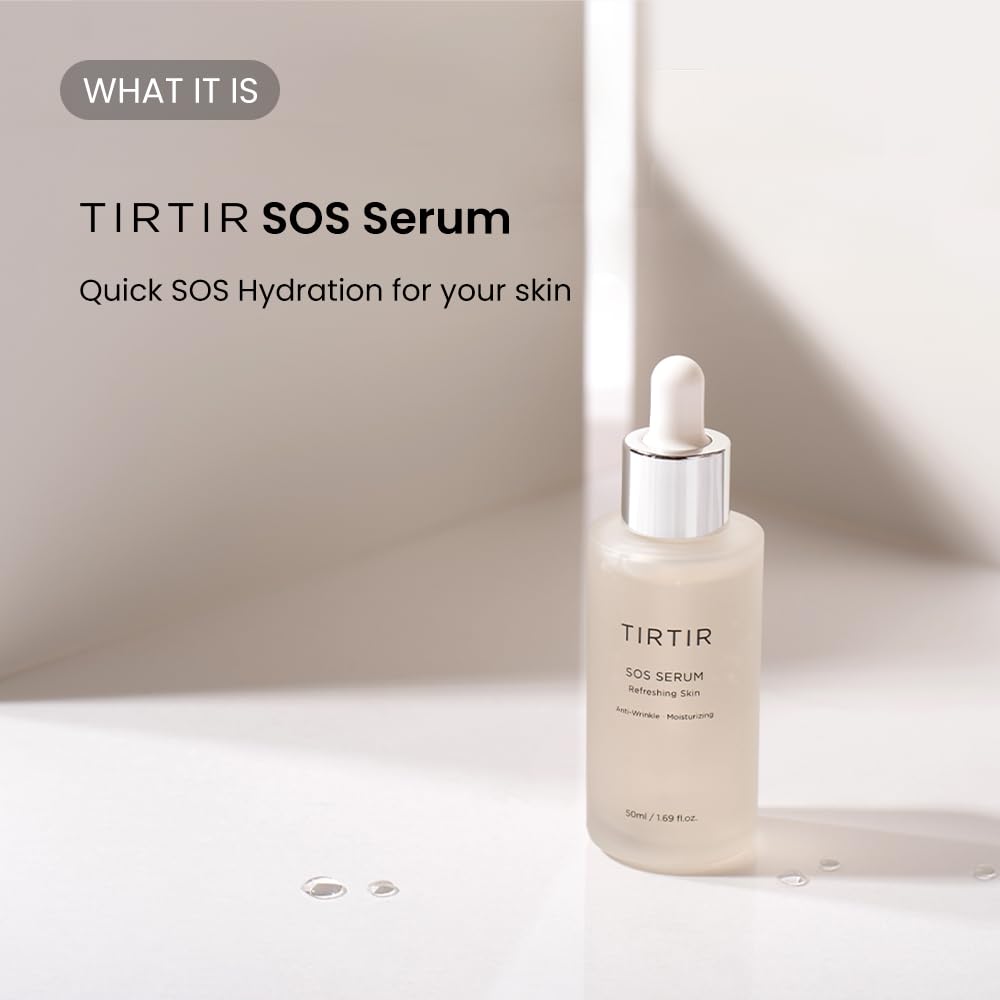 TIRTIR SOS Serum - Radiant Glow Boosting Face Serum - Plumping, Anti Aging, Hydrating - Visibly