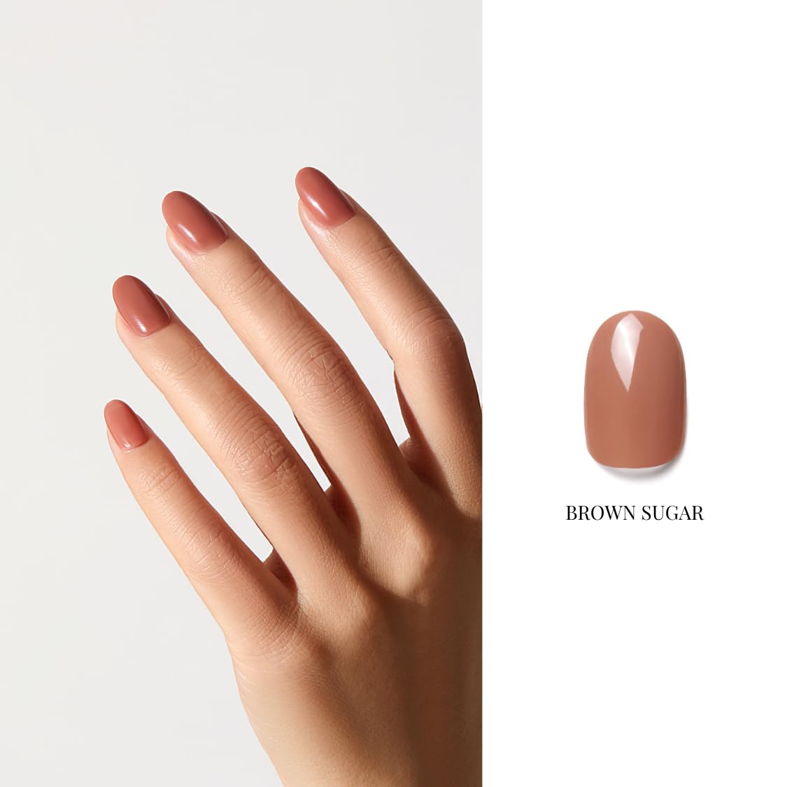 NAILOG One Step Brown Gel Nail Polish 12ml Top Coat Color Gel Base 3-In-1 Formula Soak Off UV Gel