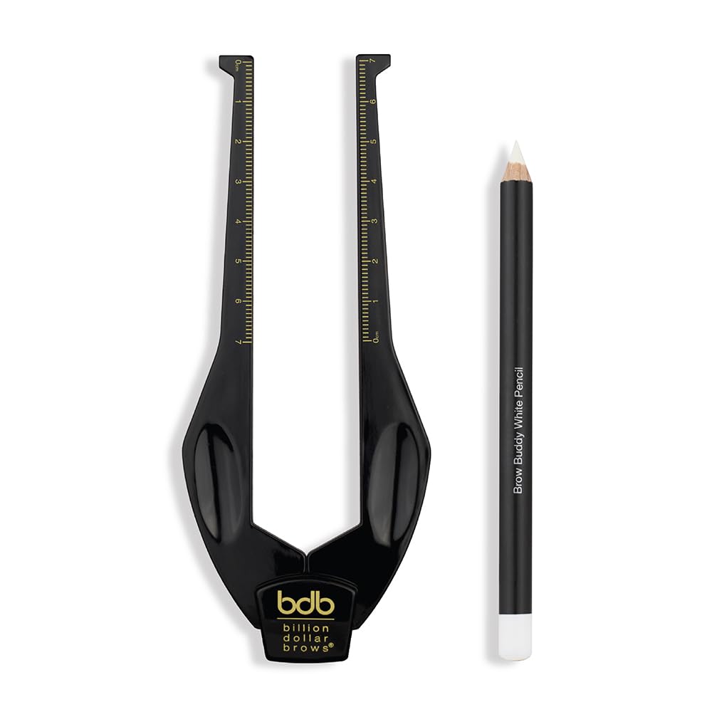 Billion Dollar Brows 2-Piece Brow Buddy Contour Stencil Microblading Kit – Achieve Symmetrical