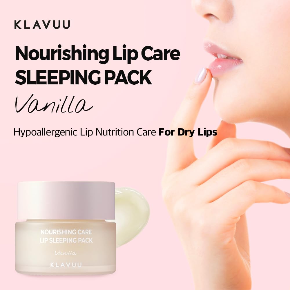 Klavuu Lip Mask Sleeping Pack (0.7oz) – Overnight Deep Hydrating Korean Lip Balm Treatment for Very