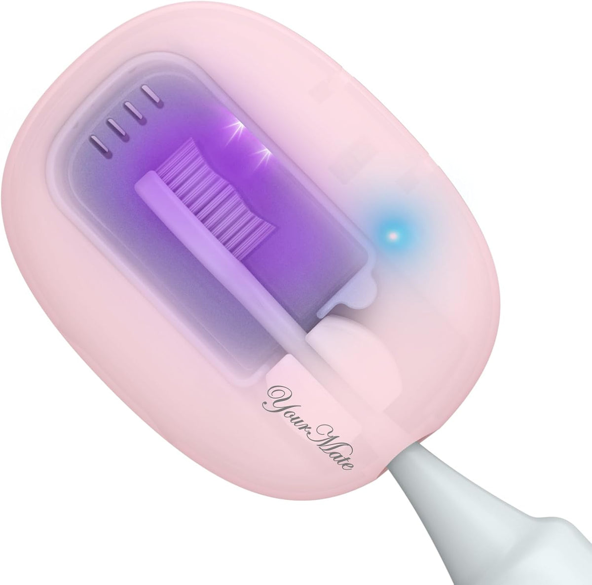 YourMate UVC Rechargerable Toothbrush Sanitizer Case Travel Toothbrush Covers Case with Holder for
