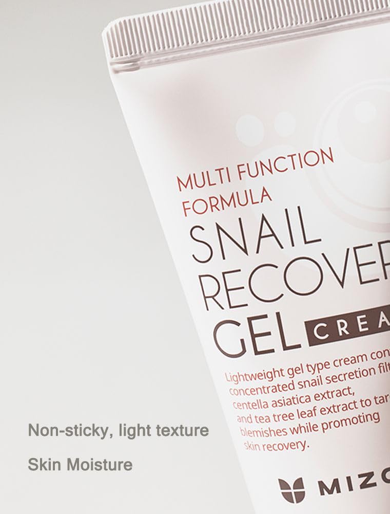 MIZON Snail Recovery Gel Cream, Wrinkle Care, Skin Elasticity, Moisture, Fragrance-Free